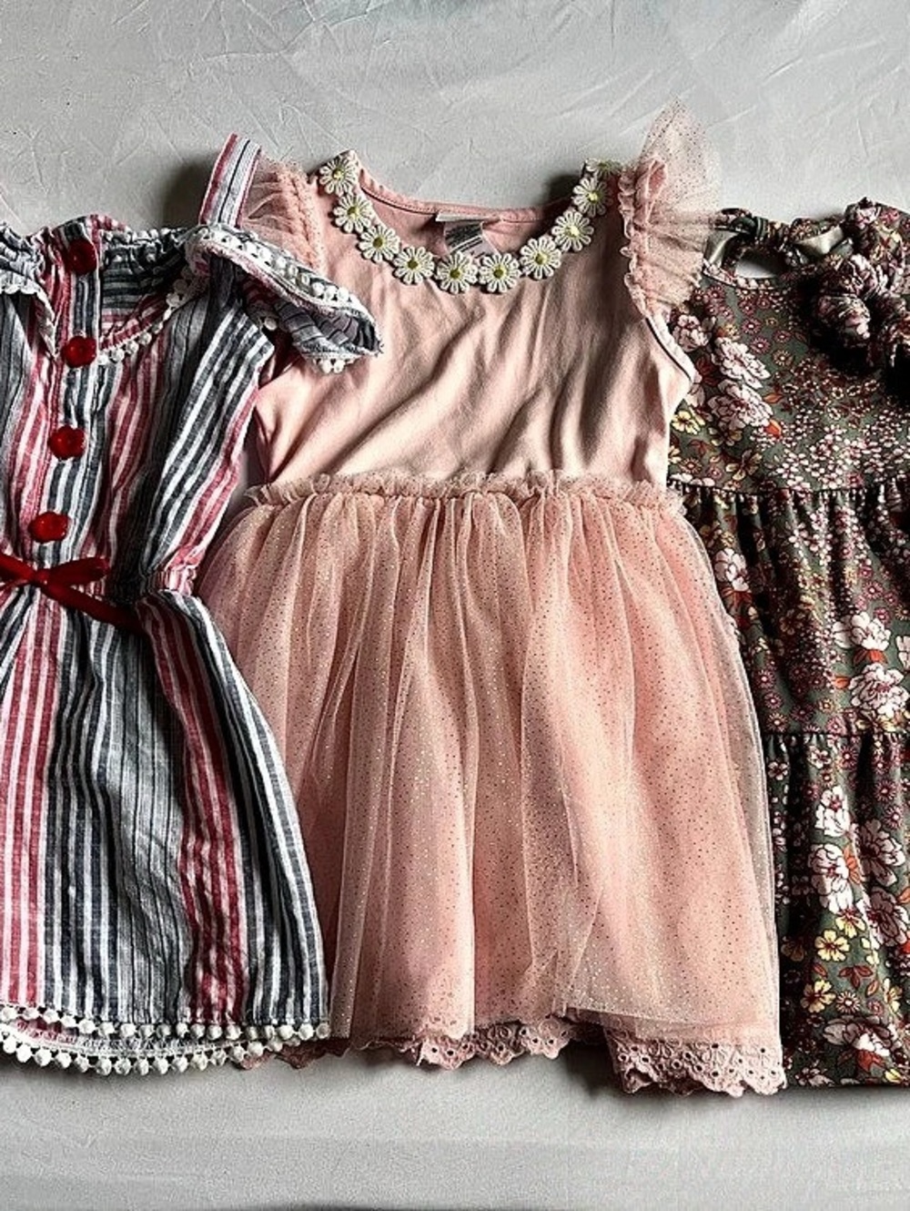Girls 3T one romper and 2 dresses